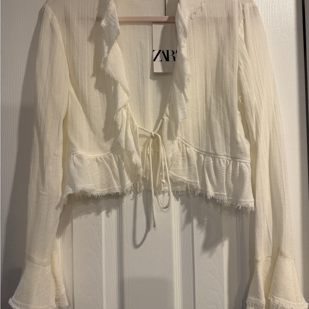 Zara Cropped Blouse / Cardigan
